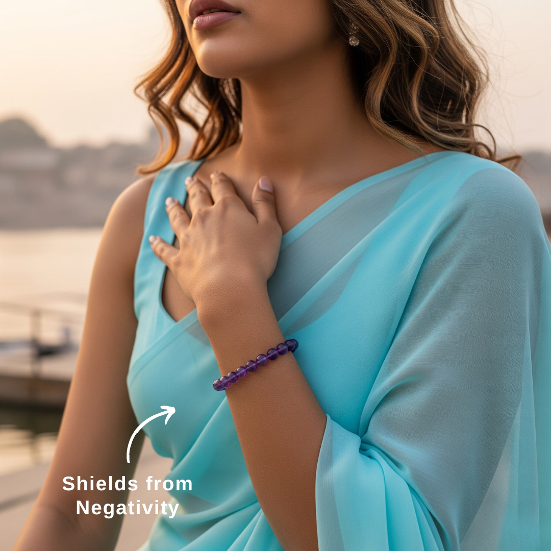 Tranquil Aura Amethyst Bracelet
