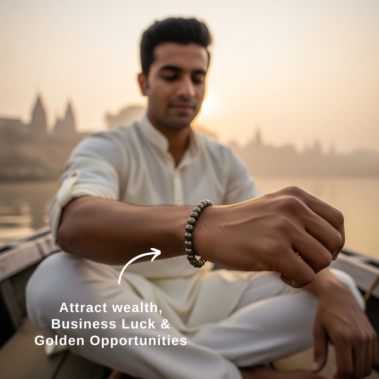 Wealth Attractor Raw Pyrite Bracelet