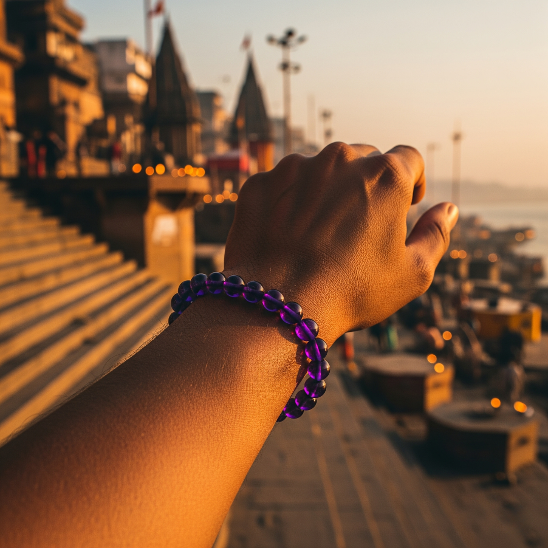 Tranquil Aura Amethyst Bracelet