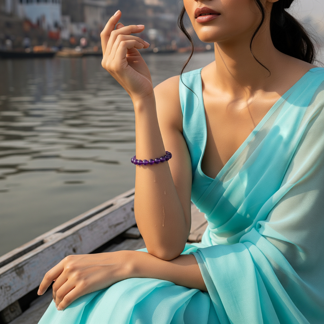 Tranquil Aura Amethyst Bracelet