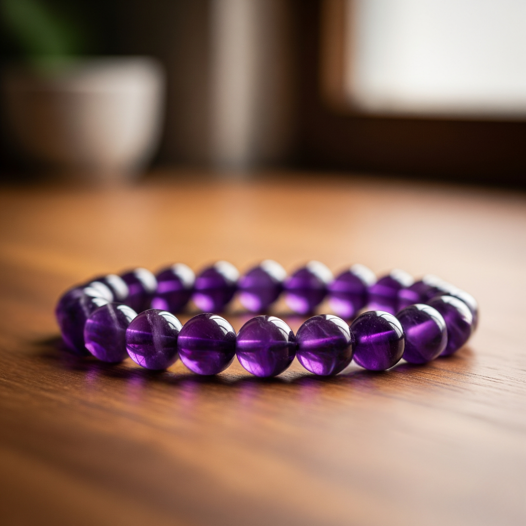 Tranquil Aura Amethyst Bracelet