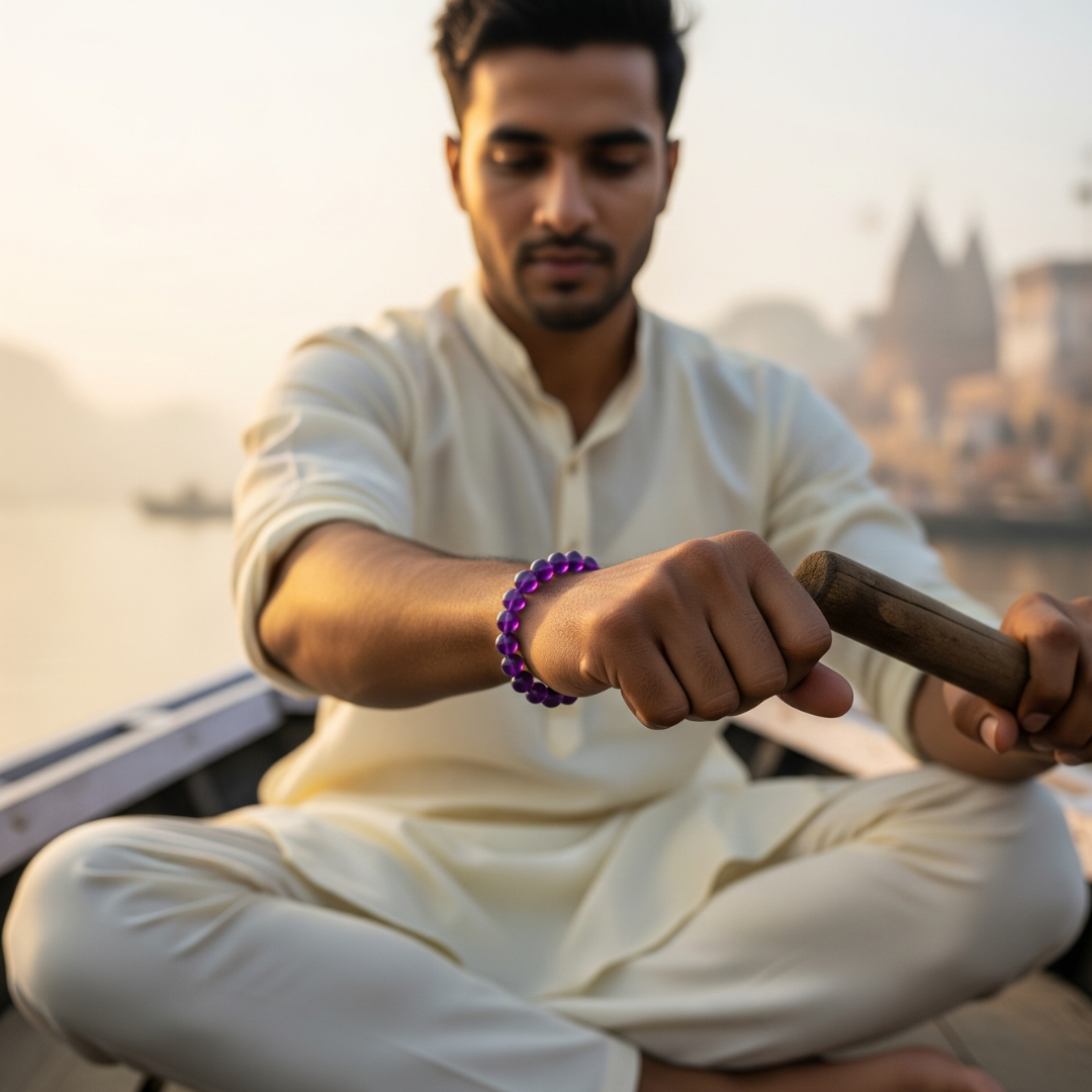 Tranquil Aura Amethyst Bracelet